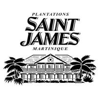 Saint james plantation martinique sur fond blanc pochoir sj32