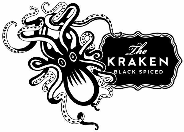 Sticker kraken rhum noir div56700 style pochoir