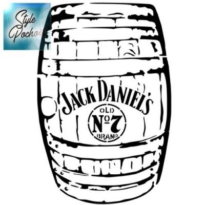 Tonneau jack daniels pochoir sticker peinture stylepochoir
