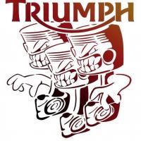 Tr3 triumph logo pochoir moto pistons a peindre