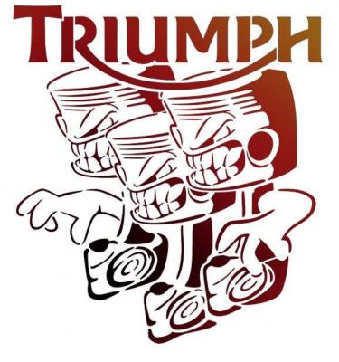 Tr3 triumph logo pochoir moto pistons a peindre