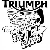 Tr3 triumph logo pochoir pistons p