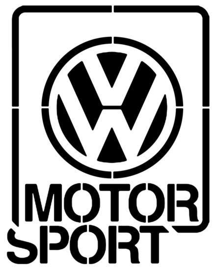 pochoir logo Volkswagen motorsport à peindre en plastique réutilisable