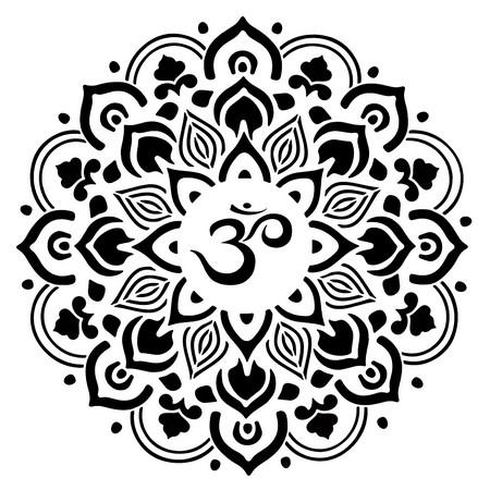 Zen3 rosace mandala om zen stylepochoir